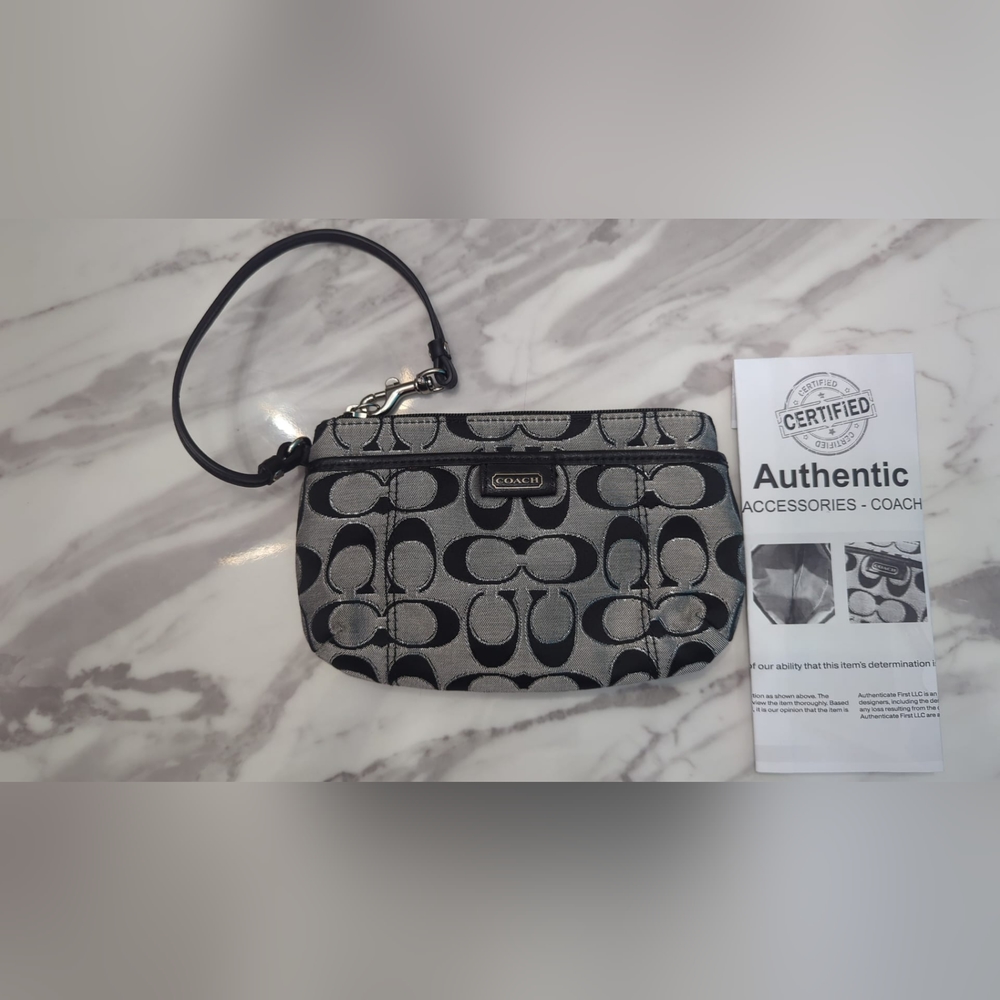 Coach Monogram Wristlet with Certificate of Authenticity